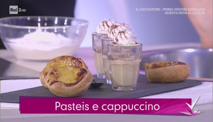 I pastéis de nata e cappuccino a Detto Fatto